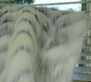 White Fox Faux Fur Throw Blanket & Bedspread - True White Gray - Luxury Soft Faux Fur, Handmade in USA, 16483 by CozyNest Decor