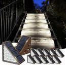 Solar Step Lights - 12 Pack, Waterproof IP67, Deck & Staircase Lights, Patio & Front Step (Cool Brown) by GreenHaven Gardens