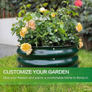GARDMAX 2 Pack 2x2x1FT Galvanized Round Raised Garden Bed Kit, Metal Planter Boxes Outdoor with Easy Assembly, Large Garden Bed for Vegetables, Fruits, Flower, Herbs Dark Green by CozyNest Decor