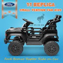 ENYOPRO 12V Licensed Ford Bronco Raptor Ride On Truck Car for Kids, Electric Play Car Ride-On Toy w/Parent Remote Control, 4-Wheel Suspension, Bluetooth Music, LED Lights, Ideal Kids Car Gift (Black) by TinyTreasures Baby Boutique