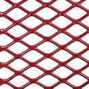 Global Industrial 46" Round Picnic Table, Expanded Metal, Red Thermoplastic Coating, Attached Benches, 1-1/2” Umbrella Pole Hole, Outdoor-Rated, 1000 lb Capacity by GreenHaven Gardens