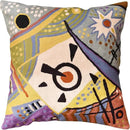 Kandinsky Modern Throw Pillow Cover - Cosmic III | Abstract Pillow | Modern Couch Pillow | Contemporary Pillows | Outdoor Pillow | Mid Century Chair Cushions | Handmade Wool Size 18x18 by CozyNest Decor