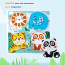 Wooden Animal Puzzles for Toddlers 1-3,Wood Puzzles Ages 2-4, Toys for 2 3 Years Old Girls Boys,Montessori Toddler Toys 2-3 Preschool Learning Educational Gifts by TinyTreasures Baby Boutique