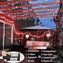 500 LED Christmas String Lights - 165ft Outdoor Waterproof Twinkle Fairy Lights, 8 Modes Plug-in With Timer Memory for Indoor Outside Bedroom Home Party Decoration, Red & White by GreenHaven Gardens