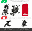 ONGUARD Waterproof Single and Double Stroller Bag for Airplane - Travel Stroller Cover for Air Travel and Storage - Gate Check Bag Backpack- Baby Airplane Essentials - Red by TinyTreasures Baby Boutique