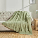 CozeCube Check Knit Throw Blanket, Sage Green Checkered Throw for Couch, Decorative Christmas Soft Cozy Warm Knitted Blanket for Bed Sofa Living Room, 60"X80" by CozyNest Decor