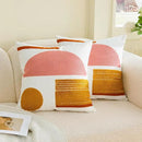 HOdo Home 2PCS 18x18 Pillow Covers-Throw Pillow Cover,Tufted Boho Jacquard Pillow Covers,Farmhouse Decorative Pillow Cover,Pillow Cases for Couch,Sofa,Bed,Chair,Living Room,Home Decor by CozyNest Decor