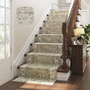 jinchan Hallway Runner Rug 3x8 Machine Washable Runner Rug Taupe Vintage Floral Design Non-Slip Low Pile Ultra-Thin for Kitchen Laundry Room Bedroom Farmhouse (3‘x8',Taupe) by TinyTreasures Baby Boutique