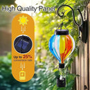 Hot Air Balloon Solar Lantern with Flickering Flame Christmas Gifts for Women Grandma Mom Outdoor Hanging Light Solar Decorative Air Balloon Lamp for Garden Patio Yard and Home (Blue & Yellow) by GreenHaven Gardens