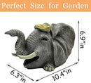 Teaeeno Elephant Decor Statue Gutter Downspout Extension Decorative,Animal Statue Outdoor Decor,3"×4" Rain Gutter Downspout Splash Block,Garden Splash Block Outdoor Sculpture,Rain Downspout Diverter by GreenHaven Gardens