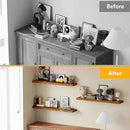 BAMEOS Floating Shelves,40 in W x 8in D Wall Mounted Wooden Shelves with Invisible Brackets Set of 3, Hanging Wall Shelves Decoration for Bedroom, Bathroom, Living Room and Kitchen by CozyNest Decor