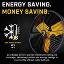 Big Ass Fans - Cool-Space 350 - Portable Evaporative Swamp Cooler, Indoor and Outdoor Use, 16 Gallon Capacity, Variable Speed for Ultimate Cooling in Workshops and Garages by CozyNest Decor