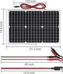 SOLPERK Solar Panel Kit 30W 12V, Solar Battery Trickle Charger Maintainer + Upgrade Waterproof Controller + Adjustable Mount Bracket for Boat Car RV Motorcycle Marine Automotive by CozyNest Decor