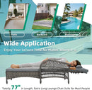 VIVIJASON Outdoor Wicker Chaise Lounge Chair Set of 2, All-Weather PE Rattan Cushioned Patio Lounger Chairs, 6-Position Adjustable Outside Pool Sunbathing Recliner with Armrest & Pillow, Gray by CozyNest Decor