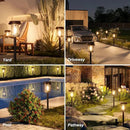 XMCOSY+ Solar Lights Outdoor Waterproof, 20 LM Solar Powered Garden Lights with 2-Tone Black & Grey Metal Design, Solar Pathway Lights for Yard Patio Landscape Walkway Driveway (Black & Grey) by GreenHaven Gardens