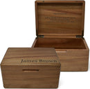 Custom Engraved Small Wooden Box - Acacia Wood Memory Boxes with Personalized Hidden Message, Walnut Keepsake Box for Pictures, Wedding Photo, Jewelry, Decorative Treasure Chest Rustic Crate, 8x6x4 in by TinyTreasures Baby Boutique