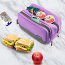 Cerbonny Small Cooler Bag Freezable Lunch Bag, Small Lunch Bag Insulated with Ice Pack, Double Layer Insulated Snack Bag for Work School Trip, Mini Cooler Bag Ideal for Fresh Snacks (Purple Double) by TinyTreasures Baby Boutique