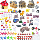 Modacraft 200Pcs Miniature Fairy Garden Accessories Including 100Pcs Fixed Pins, Fairy Garden Kit Fairy House Animal Figurines Mini Landscape for Garden Dollhouse Potted Plant Bonsai Terrarium Décor by GreenHaven Gardens