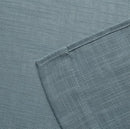 MIUCO Semi Sheer Curtains Poly Linen Textured Solid Grommet Curtains 95 Inches Long for Bedroom 2 Panels (2 x 37 Wide x 95" Long) Teal by CozyNest Decor
