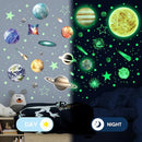 Glow in The Dark Stars and Planets for Ceiling, Robmoda Glow Solar System Wall Stickers, Space Wall Decals for Kids Boys Room (Green) by TinyTreasures Baby Boutique