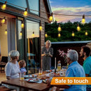Outdoor String Lights Patio LED Light Outside - 60M 58+2 S14 LED Dimmable 200ft Porch Lighting IP65 Waterproof by CozyNest Decor