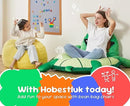 Hobestluk 2.5FT Bean Bag Chair Beanbags Small Bean Bag Chair with Filler Included Teardrop Bean Bag with Removable Cover for Bedroom Living Room (Small, Yellow) by CozyNest Decor