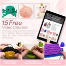 Yarnvibe Easy Crochet Kit for Beginners Adults 80 pcs with Video Course, Includes 15 Yarns, 21 Crochet Hooks & More, Learn to Crochet Gifts for Crochet Lovers, Beginner Crochet Kit for Kids & Adult by TinyTreasures Baby Boutique