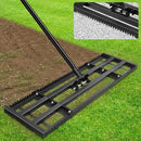 Lawn Leveling Rake-32"x10" Heavy Duty Leveler Reinforced Landscape Tool, Steel Golf Rake with Serrated Edge & Smooth Plate for Level Soil Compost Sand Grass Dirt Yard Garden 6.5FT Adjustable Handle by GreenHaven Gardens