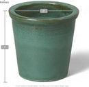 Emissary Round Stoneware Planter (Parent SKU 12012) (Green, 8" D x 7" H) by CozyNest Decor