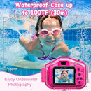 Agoigo Kids Waterproof Camera - Children Underwater HD Video Digital Camcorder, Portable Travel Toy for Toddler - Ideal Christmas Birthday Gifts for Boys Girls Age 3-12 with 32GB Card (Rose Red) by TinyTreasures Baby Boutique