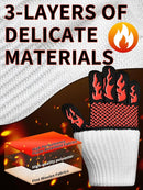 BBQ Oven Gloves, 1472℉ 3-Layers Heat Resistant Oven Mitts Silicone Non-Slip Cooking Gloves for Barbecue, Grilling, Baking, Welding, Smoker (A Pair) (Red) by GreenHaven Gardens