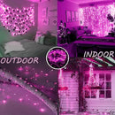 66Ft 200 LED Pink Fairy Lights Plug in, Waterproof String Lights Outdoor Indoor 8 Modes Bedroom Decor, Twinkle Light for Girl's Room Garden Party Mother's Day Valentines Decorations by GreenHaven Gardens