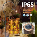 Solar Lanterns Outdoor Waterproof Butterfly Garden Decor Lantern Birthday Gifts for Women Mom Grandma, Hanging Lights Metal Decoration Outside for Yard, Patio, Backyard, Porch by GreenHaven Gardens