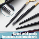 Matte Black Gold Silverware Set for 4,Modern Stainless Steel Brushed Cutlery Set,20-Pieces Heavy Duty Flatware Set,Knives Spoons and Forks Set Utensils Set, Satin Finish, Dishwasher Safe by CozyNest Decor