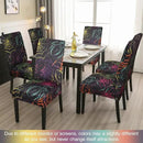 JQinHome Spider Halloween Chair Slipcover,Web Black Chair Covers Set of 6, High Stretch Washable Chair Protector Cover for Dining Room, Kitchen,Home Party,Wedding Ceremony(Spider,6PC) by CozyNest Decor