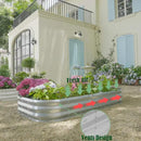 Galvanized Raised Garden Bed Kit, Large Metal Raised Garden Beds for Vegetables, Galvanized Planter Raised Garden Boxes Outdoor (Silver) by GreenHaven Gardens