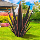 Large Tequila Rustic Sculpture, Rustic Metal Agave Plants for Outdoor Patio Yard, Home Decor Hand Painted Metal Agave Garden Yard Statue, Outdoor Lawn Ornaments Yard Stakes (Black -L) by GreenHaven Gardens
