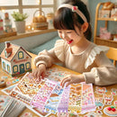 DIY 3D Sticker Scene, 6 Sets of Cute Miniature Isometric Stickers for Kids Adult Therapy Scenes Sticker Reuseable and Waterproof Stickers for Girl by TinyTreasures Baby Boutique