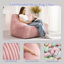 HABUTWAY Bean Bag Chair, Giant Bean Bag Chairs for Adults and Kids, Bean Bag Sofa, Lazy Floor Sofa, Faux Fur Beanbag Chair with Armrests for Living Room Bedroom (Pink) by CozyNest Decor