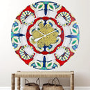 The Gears Clock Wall Clock Italy Collection with Moving Gears (Furore, 36 inch Round) by CozyNest Decor