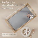 Niagara Crib 2 Pack 100% Waterproof Mattress Protector, Soft Breathable Crib Mattress Protector with Deep Pocket, Mattress Pad for Toddler and Baby (52x28, White, Gray) - Viscose Made from Bamboo by TinyTreasures Baby Boutique