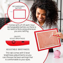 iVyne Rechargeable A4 Light Pad for Tracing & Weeding - LED Light Board for Weeding Vinyl - for Cricut Vinyl Weeding Tools - Ultra-Thin & Portable - Perfect for Artists & Crafters - Red by TinyTreasures Baby Boutique