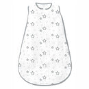 Amazing Baby Cotton Muslin Sleeping Sack, For Baby Boy or Girl, Wearable Blanket with 2-way Zipper, Stars, Sterling, Medium (6-12 Month) by TinyTreasures Baby Boutique