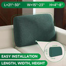 Couch Cushion Covers for Sectional Sofa, Stretch Soft Sofa Slipcovers Washable Wear-Resistant Universal Furniture Protector for Living Room(1 Piece Back Couch Cover, Green) by CozyNest Decor