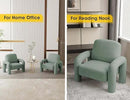 Modern Sherpa Accent Chair, Teddy Upholstered Arm Single Sofa, Cozy Fluffy Reading Chair for Living Room, Bedrooms, Corner (Mint Green) by CozyNest Decor