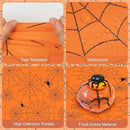 2 Pcs Halloween Tablecloth - Plastic Halloweens Spider Webs Table Cloth, Orange Disposable Rectangle Spiderweb Table Cover for Halloween Party Decorations Supplies Favors Tables Decor, 108 x 54 Inch by CozyNest Decor