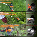 Electric Weed Wacker Eater Cordless Battery Powered, Weed Trimmer 4.0Ah Lightweight No-String with 2 Battery Operated & Wheels, 3 in 1 Stringless Grass Trimmer/Edger/Brush Cutter for Garden Yard Lawn by GreenHaven Gardens