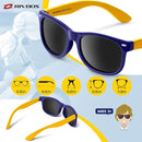 RIVBOS Kids Sunglasses Polarized UV Protection Flexible Rubber Glasses Shades with Strap for Boys Girls RBK004 by TinyTreasures Baby Boutique