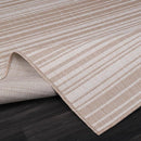 Stripe Outdoor Rug 8x10 Washable Outside Carpet for Indoor Patio Porch Waterproof Easy Cleaning Non Shedding Area Rugs Beige 8 x 10 by CozyNest Decor
