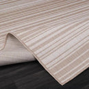 Stripe Outdoor Rug 10x14 Washable Outside Carpet for Indoor Patio Porch Waterproof Easy Cleaning Non Shedding Area Rugs Beige 10 x 14 by CozyNest Decor
